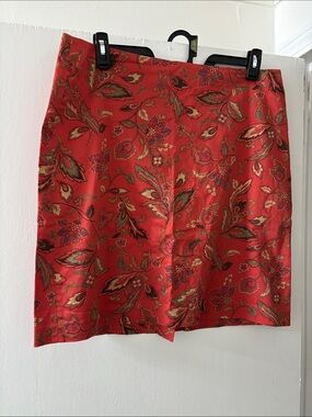 Jones New York Signature Polish Cotton Print Skirt Multicolored floral & Paisley